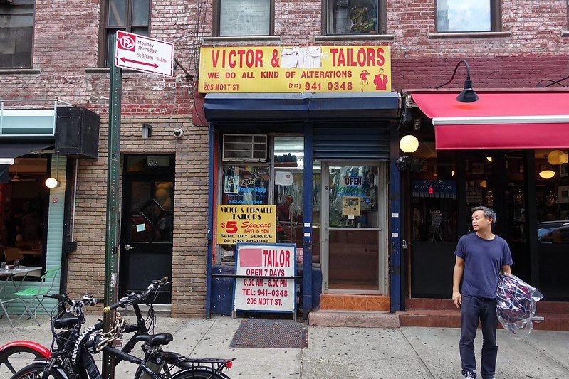 Victor & Tailors shop at 205 Mott Street, Nolita, New York